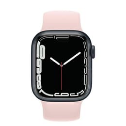 Apple Watch Series 7 (2021) GPS 45 mm - Αλουμίνιο Midnight - Sport band Ροζ