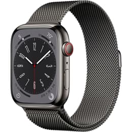 Apple Watch Series 9 (2023) GPS + Cellular 45 mm - Ανοξείδωτο ατσάλι Graphite - Milanese loop Μαύρο