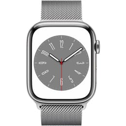 Apple Watch Series 8 (2022) GPS + Cellular 45 mm - Ανοξείδωτο ατσάλι Ασημί - Milanese loop Γκρι