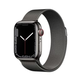 Apple Watch Series 7 (2021) GPS + Cellular 41 mm - Ανοξείδωτο ατσάλι Graphite - Milanese loop Μαύρο