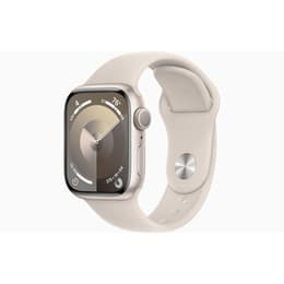 Apple Watch Series 9 (2023) GPS 41 mm - Αλουμίνιο Starlight - Sport band Starlight