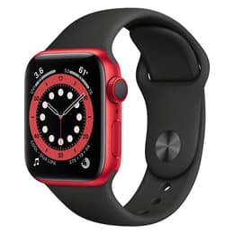 Apple Watch Series 6 (2020) GPS 40 mm - Αλουμίνιο Κόκκινο - Sport band Μαύρο