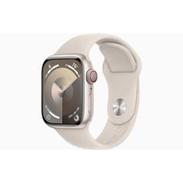 Apple Watch Series 9 (2023) GPS + Cellular 41 mm - Αλουμίνιο Starlight - Sport band Starlight