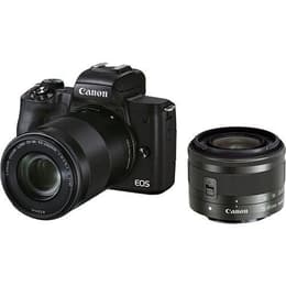 EOS M50 Mark II - Μαύρο + Canon EF-M 15-45mm f/3.5-6.3 IS STM + EF-M 55-200mm f/4.5-6.3 IS STM f/3.5-6.3 + f/4.5-6.3