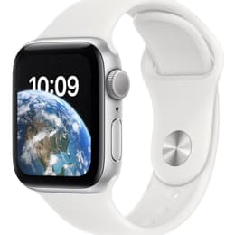 Apple Watch Series SE 2 (2022) GPS 44 mm - Αλουμίνιο Ασημί - Sport band Άσπρο