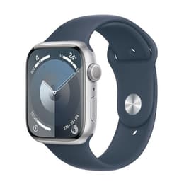 Apple Watch Series 9 (2023) GPS + Cellular 45 mm - Αλουμίνιο Ασημί - Sport band Μπλε