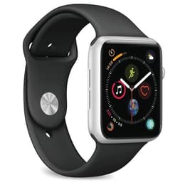 Apple Watch Series 6 (2020) GPS 44 mm - Αλουμίνιο Ασημί - Sport band Μαύρο