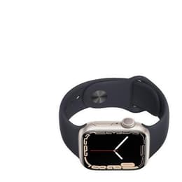 Apple Watch Series 7 (2021) GPS + Cellular 41 mm - Αλουμίνιο Starlight - Sport band Μαύρο